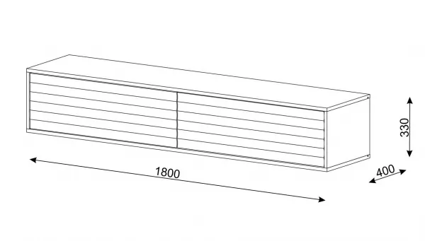 BIM TV stolík Wabi 180 cm, biely matný