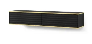 BIM TV stolík Wabi 180 cm, čierny matný
