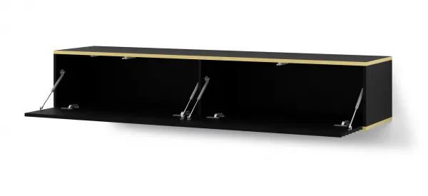 BIM TV stolík Wabi 180 cm, čierny matný