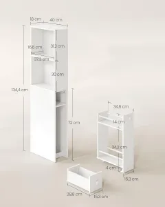 SONGMICS Kúpeľňová skrinka Like biela