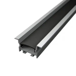 LED lišta zapustená R16 strieborná Dĺžka: 2m, Typ krytky: Bez krytky
