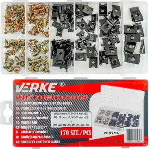 VERKE Skrutky a podložky pre karosérie áut - 170 ks