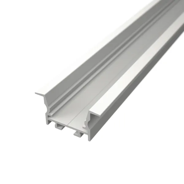 LED lišta zapustená R16 biela Dĺžka: 2m, Typ krytky: Čierna krytka zaklapávacia (difúzor)