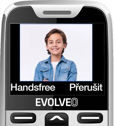 EVOLVEO EasyPhone XR, mobilní telefon pro seniory s nabíjecím stojánkem, bílá