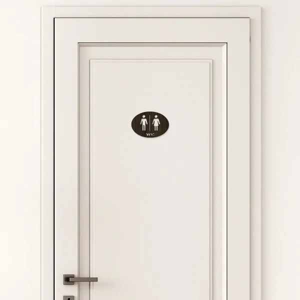 Drevené označenie WC
