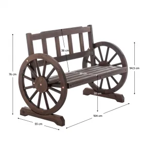 Záhradná lavička, hnedá, SABA TYP 1