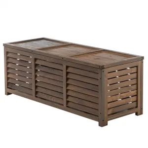 Záhradný úložný box, hnedá, LADAM