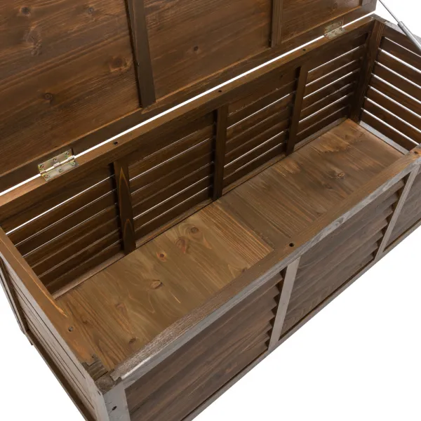 Záhradný úložný box, hnedá, LADAM