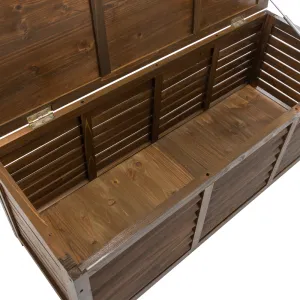 Záhradný úložný box, hnedá, LADAM
