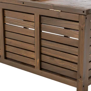 Záhradný úložný box, hnedá, LADAM
