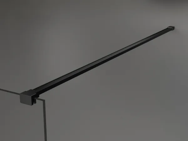 MEXEN/S - KIOTO Sprchová zástena WALK-IN 120x200 cm 8 mm, čierna, čierny vzor 2 800-120-101-70-78