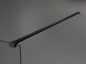 MEXEN/S - KIOTO Sprchová zástena WALK-IN 120x200 cm 8 mm, čierna, čierny vzor 2 800-120-101-70-78