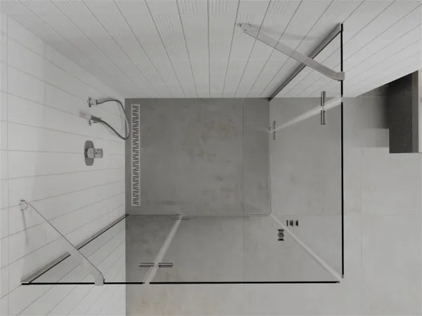 MEXEN/S - ROMA sprchovací kút 110x080, transparent, chróm 854-110-080-02-00