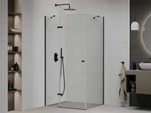 MEXEN/S - ROMA sprchovací kút 80x70, transparent, čierna 854-080-070-70-00