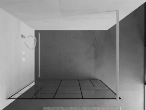 MEXEN/S - KIOTO Sprchová zástena WALK-IN 80 x 200, transparent/čierny vzor 8 mm, biela 800-080-101-20-78