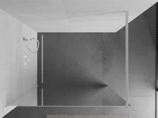 MEXEN/S - KIOTO Sprchová zástena WALK-IN 80 x 200, zrkadlové 8 mm, biela 800-080-101-20-50