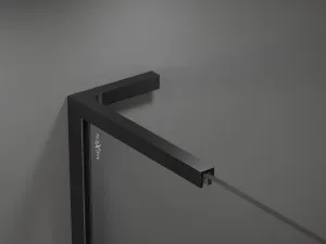 MEXEN/S - Kioto L Sprchová zástena WALK-IN 100 x 200, čierny vzor, čierna 800-100-103-70-77