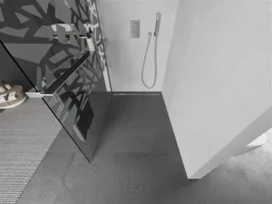 MEXEN/S - Kioto+ L Sprchová zástena WALK-IN s poličkou a držiakom uterákov 90 x 200, biely vzor, chróm 800-090-123-01-85
