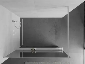MEXEN/S - Kioto+ Sprchová zástena WALK-IN s poličkou a držiakom uterákov 80 x 200, zrkadlové, biela 800-080-121-20-50
