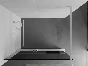MEXEN/S - Kioto+ Sprchová zástena WALK-IN s poličkou a držiakom uterákov 70 x 200, grafit, biela 800-070-121-20-40