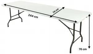 Chomik Záhradný stôl SLEEK | biela 240 cm