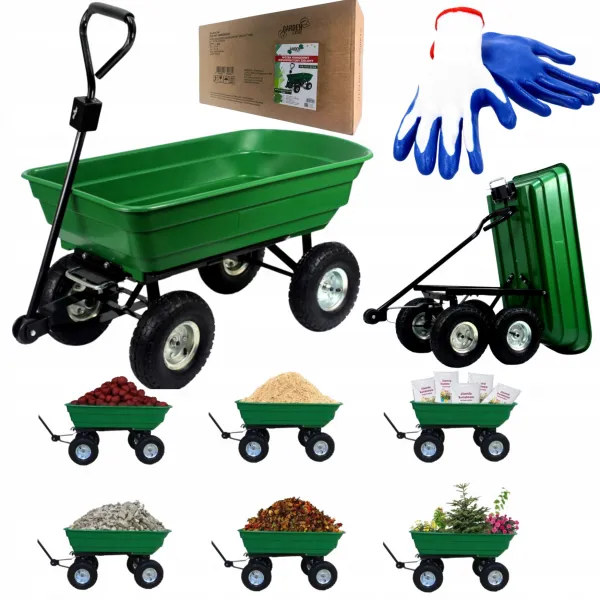Garden Line Zahradní vozík LIGHT 75 L černý