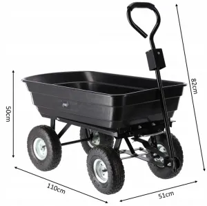 Garden Line Zahradní vozík LIGHT 75 L černý