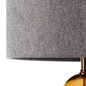 ArtFir Stojaca lampa LEONA 05 | sivá/zlatá 46 x 31 x 165 cm