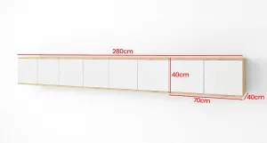 ArtPK Závesný TV stolík SEVILLA | 280 cm
