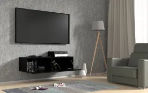 ArtBm Závesný TV stolík BINGO 120 cm | čierny mat