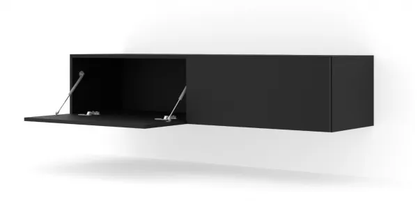 ArtBm Závesný TV stolík BINGO 140 cm | čierny mat