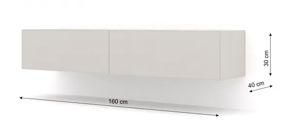 ArtBm Závesný TV stolík BINGO 160 cm | kašmír