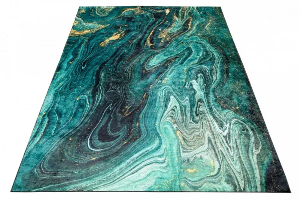 TrendovýkoberecvzelenýchamodrýchodtieňochŠírka:80cm|Dĺžka:150cm56765_115911