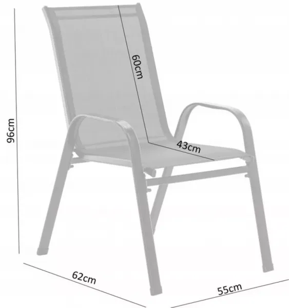 Garden Line Súprava dvoch záhradných stoličiek Kapla čierna