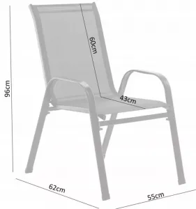 Garden Line Súprava dvoch záhradných stoličiek Kapla čierna