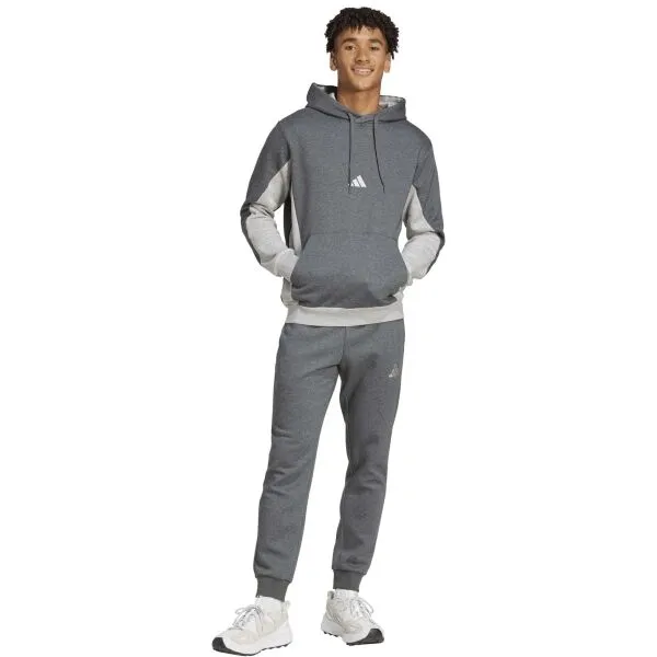 adidas SPORTSWEAR FLEECE COLORBLOCK TRACK SUIT Pánska tepláková súprava, tmavo sivá, veľkosť XXL