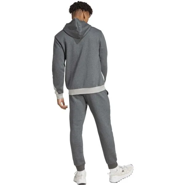 adidas SPORTSWEAR FLEECE COLORBLOCK TRACK SUIT Pánska tepláková súprava, tmavo sivá, veľkosť XXL