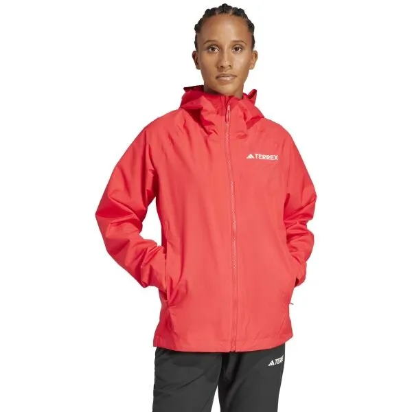 adidas TERREX MULTI 2L RAIN.DRY Pánska nepremokavá bunda, červená, veľkosť