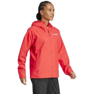 adidas TERREX MULTI 2L RAIN.DRY Pánska nepremokavá bunda, červená, veľkosť