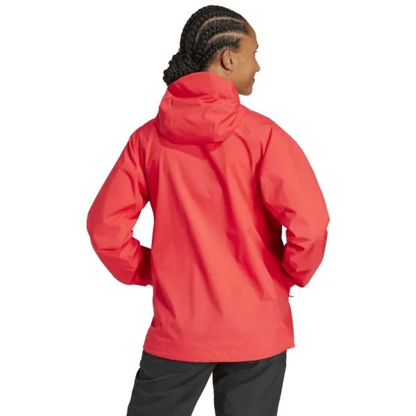 adidas TERREX MULTI 2L RAIN.DRY Pánska nepremokavá bunda, červená, veľkosť