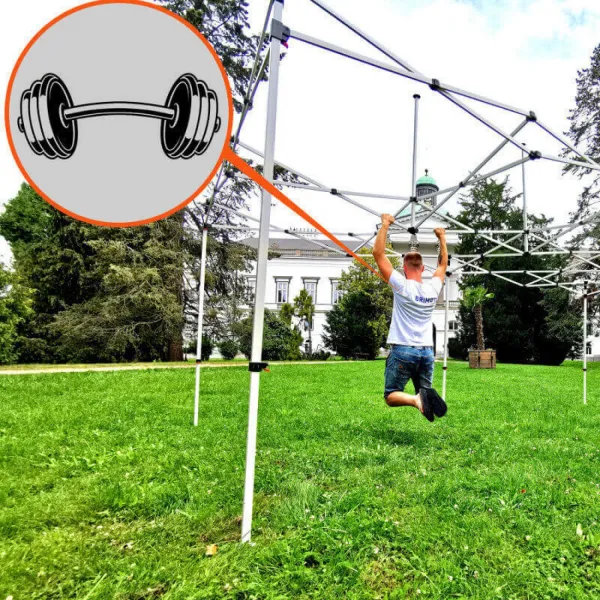 BRIMO Skladací Nožnicový stan 2 x 3 m SUPER Oceľ | Montáž za 2 min - s 3 stenami - Modrá 8
