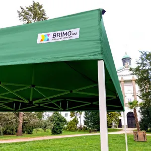 BRIMO Záhradný stan 3x4,5 m Oceľ | Rýchlo-rozkladací Altánok na Eventy a Párty - s 3 stenami - Modrá 10