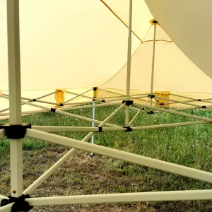 BRIMO Párty stan 3x6 m Nožnicový (3 steny) - Oceľová Konštrukcia a Plachta 330g/m² - s 3 stenami - Modrá 11