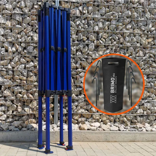 BRIMO Rozkladacie stánky 2x3m - s 3 stenami - Čierna 21