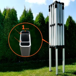 BRIMO Profi Záhradný Stan 2x3m ALU EXCLUSIVE (3 steny) - s 3 stenami - Modrá 3