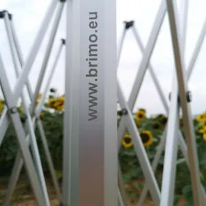 BRIMO Svadobný stan 3x6 m hliníkový – Elegantný a rýchlorozkladací - s 3 stenami - Modrá 15
