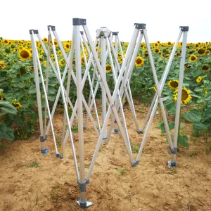 BRIMO Svadobný stan 3x6 m hliníkový – Elegantný a rýchlorozkladací - s 3 stenami - Modrá 15