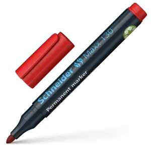 Permanentný popisovač SCHNEIDER "Maxx 130, 1-3 mm, kuželový hrot, červený