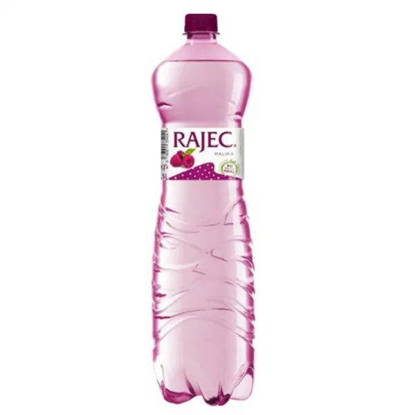 Pramenitá voda Rajec ochutená - malina jemne sýtená 6 x 1,5 ℓ