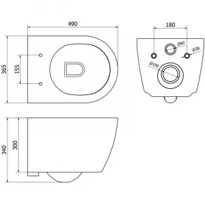 MEXEN/S - CARMEN WC misa rimless, biela 30880500